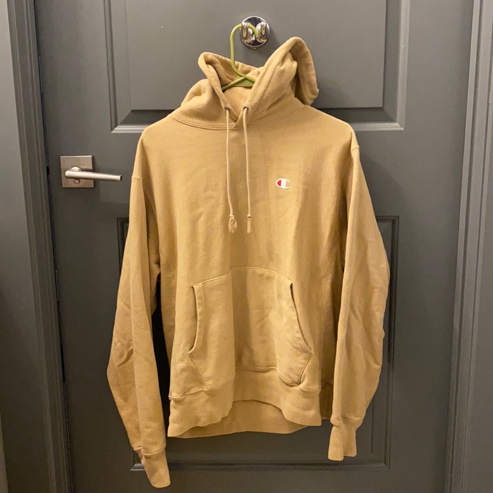 Tan Champion Hoodie Size M